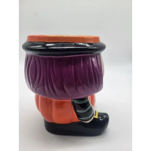 Publix Supermarket Halloween Witch Cauldron Candy Bowl Planter Ceramic Decor - Picture 4 of 12